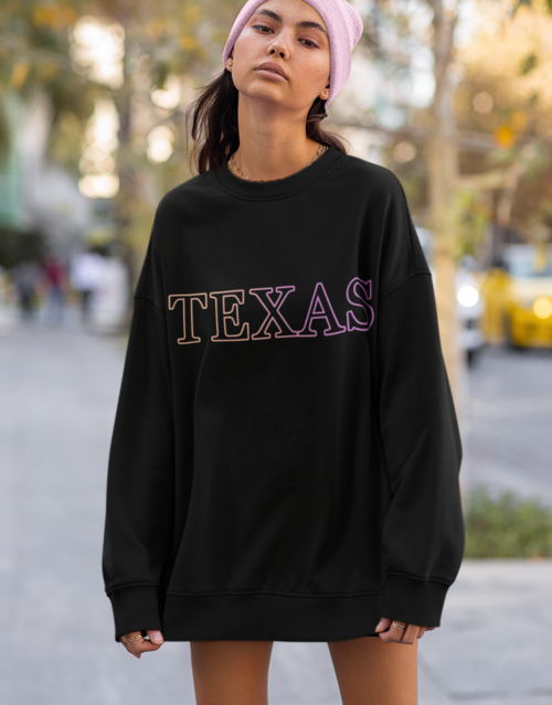 Womens Texas Gradient Crewneck Sweatshirt - Horizon Bliss