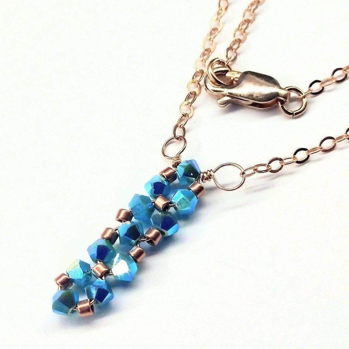 Tiny Super Sparkly Vertical Crystal Bar Necklace - Horizon Bliss