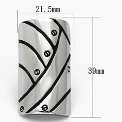 TK1010 - High polished (no plating) Stainless Steel Ring with No Stone