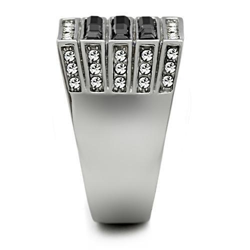 TK321 - High polished (no plating) Stainless Steel Ring with Top Grade