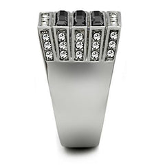 TK321 - High polished (no plating) Stainless Steel Ring with Top Grade