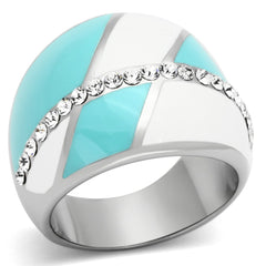 TK812 - High polished (no plating) Stainless Steel Ring with Top Grade