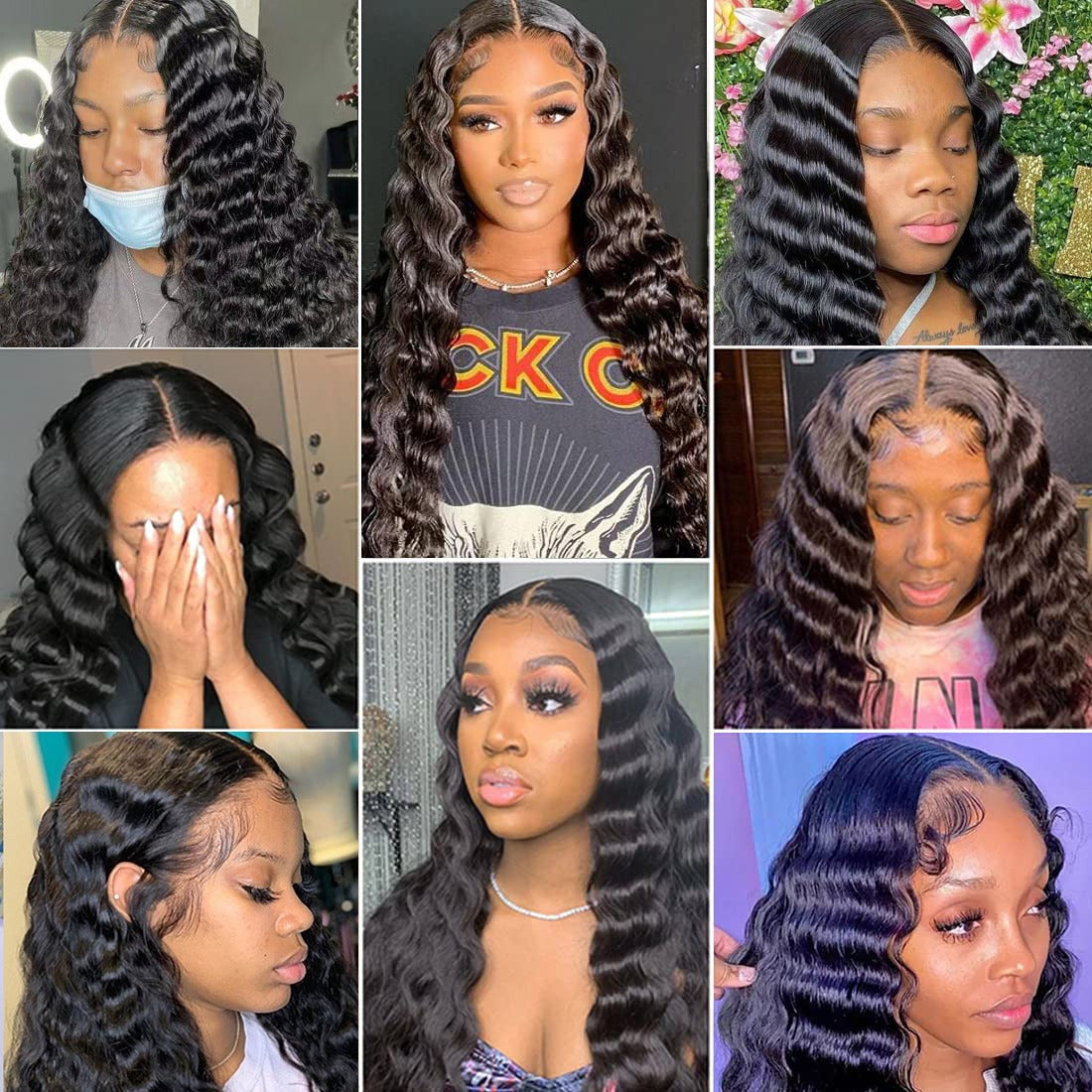 U Part Wig Loose Deep Human Hair Wigs For Black Women Brazilian Remy H - Horizon Bliss