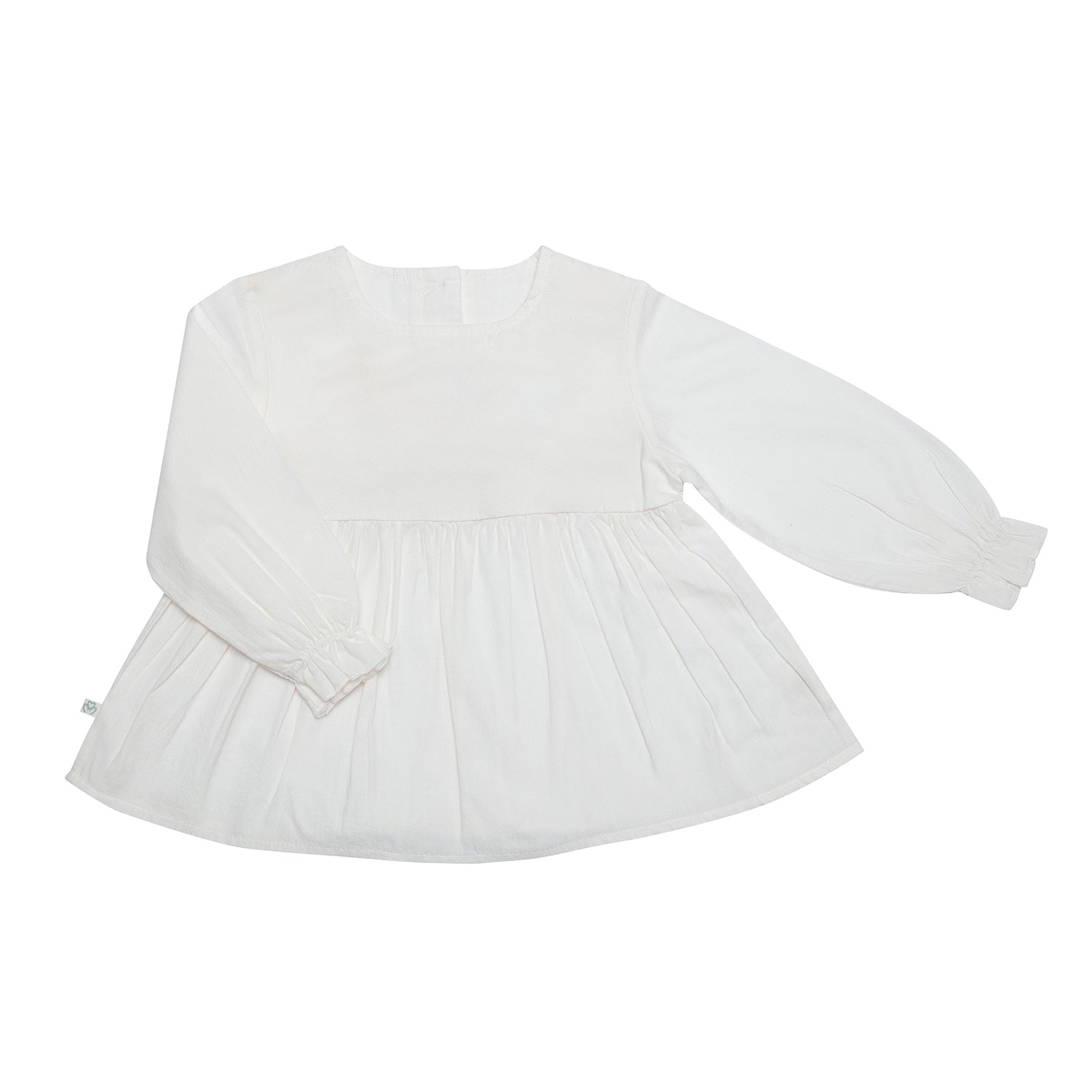 OrganicEra Organic Vual Baby Girl Blouse, White - Horizon Bliss