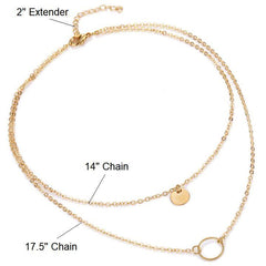 Double Circle Two Layer Necklace - Horizon Bliss