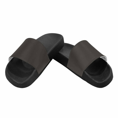 Womens Slides, Flip Flop Sandals, Dark Brown - Horizon Bliss