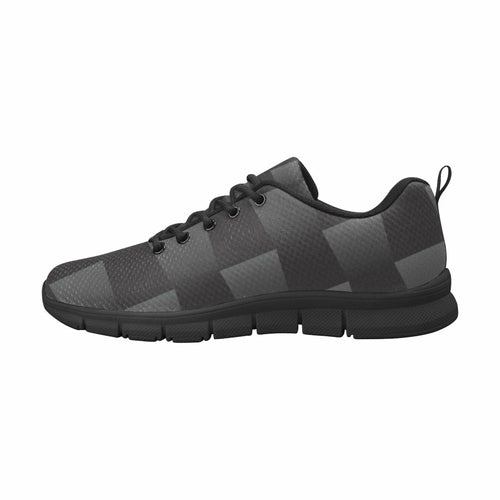 Womens Sneakers, Black and Gray 3d Print Running Shoes - Horizon Bliss