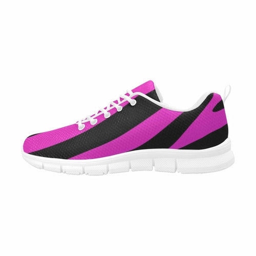 Womens Sneakers, Black And Purple Stripe Running Shoes - Horizon Bliss