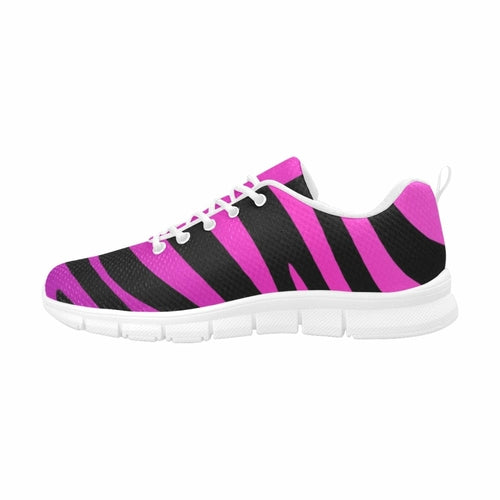 Womens Sneakers, Black Strip And Purple Running Shoes - Horizon Bliss