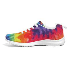 Womens Sneakers - Canvas Running Shoes, Multicolor Tie-dye Print