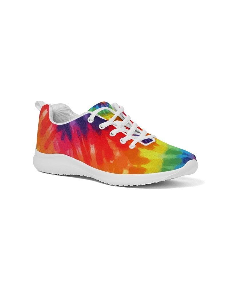 Womens Sneakers - Canvas Running Shoes, Multicolor Tie-dye Print