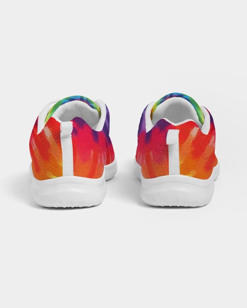 Womens Sneakers - Canvas Running Shoes, Multicolor Tie-dye Print