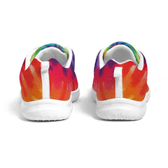 Womens Sneakers - Canvas Running Shoes, Multicolor Tie-dye Print