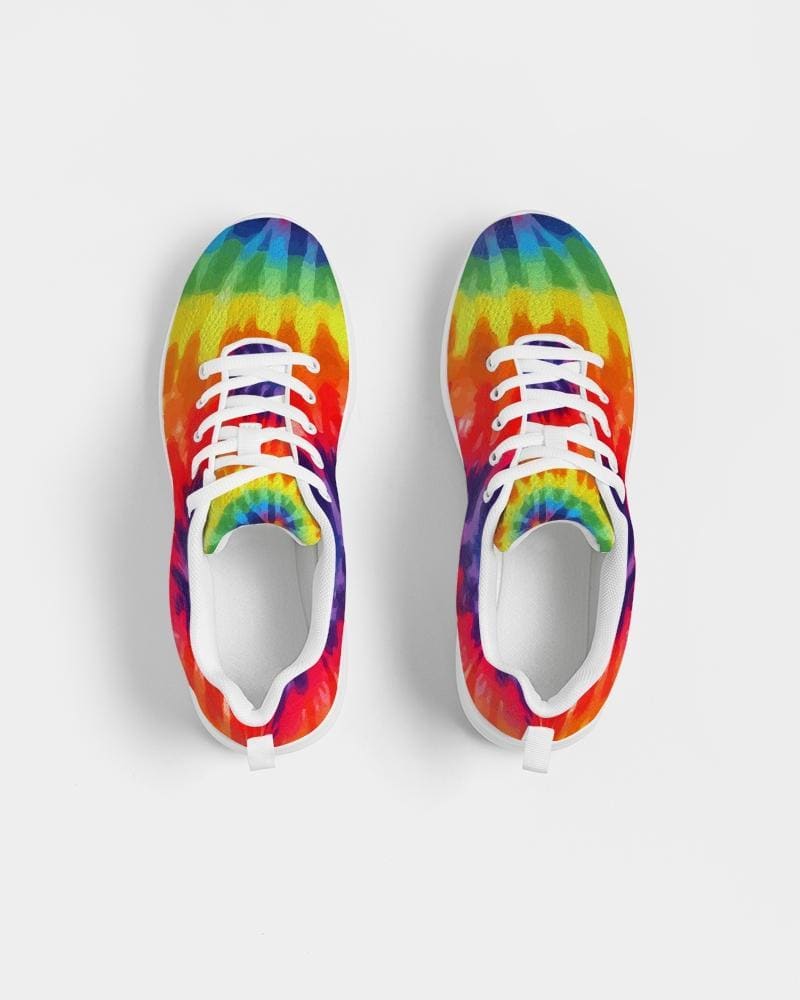 Womens Sneakers - Canvas Running Shoes, Multicolor Tie-dye Print