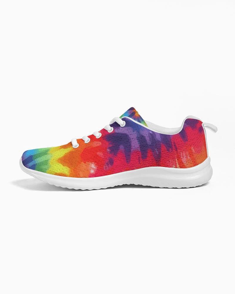 Womens Sneakers - Canvas Running Shoes, Multicolor Tie-dye Print