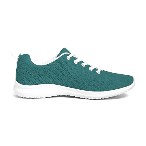 Womens Sneakers - Canvas Running Shoes, Teal Green - Horizon Bliss