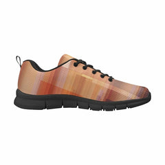 Womens Sneakers, Geometric Brown And Black Running Shoes - Horizon Bliss