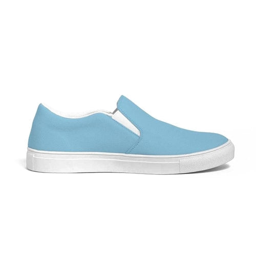 Womens Sneakers - Light Blue Low Top Slip-on Canvas Shoes - Horizon Bliss