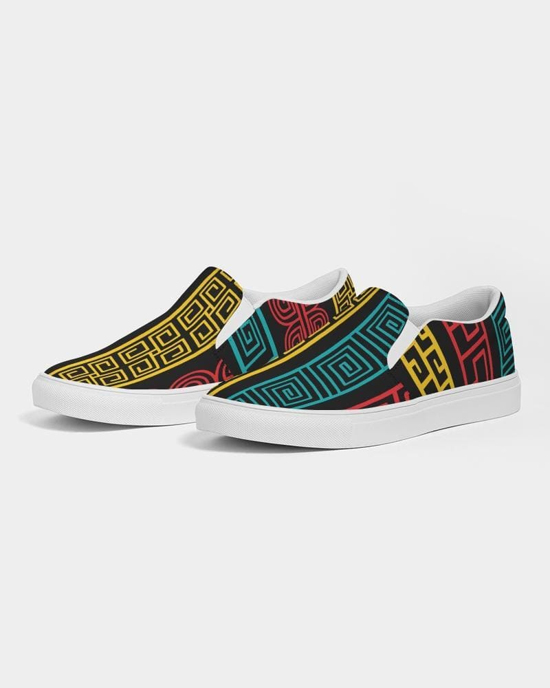 Womens Sneakers, Multicolor Slip-on Canvas Shoes - S372809