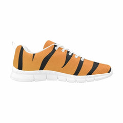 Womens Sneakers,  Orange And Black Tiger Striped  Running Shoes - Horizon Bliss