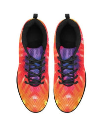 Womens Sneakers, Orange Tie-dye Running Shoes