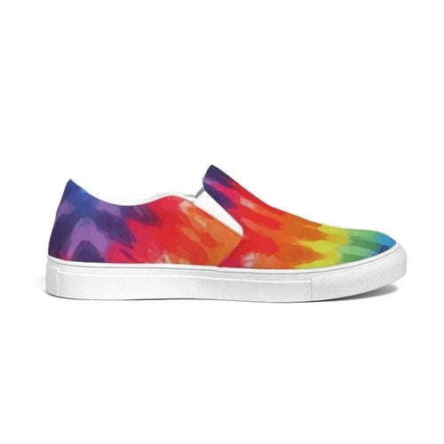 Womens Sneakers - Peace & Love Tie-dye Style Low Top Slip-on Canvas - Horizon Bliss