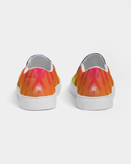 Womens Sneakers - Peace & Love Tie-dye Style Low Top Slip-on Canvas