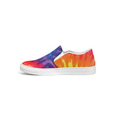 Womens Sneakers - Peace & Love Tie-dye Style Low Top Slip-on Canvas