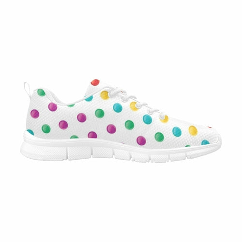 Womens Sneakers, Multicolor Polka Dot Running Shoes - Horizon Bliss