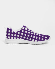 Womens Sneakers - Purple Polka Dot Canvas Sports Shoes / Running