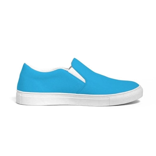 Womens Sneakers - Vibrant Blue Low Top Slip-on Canvas Sports Shoes - Horizon Bliss