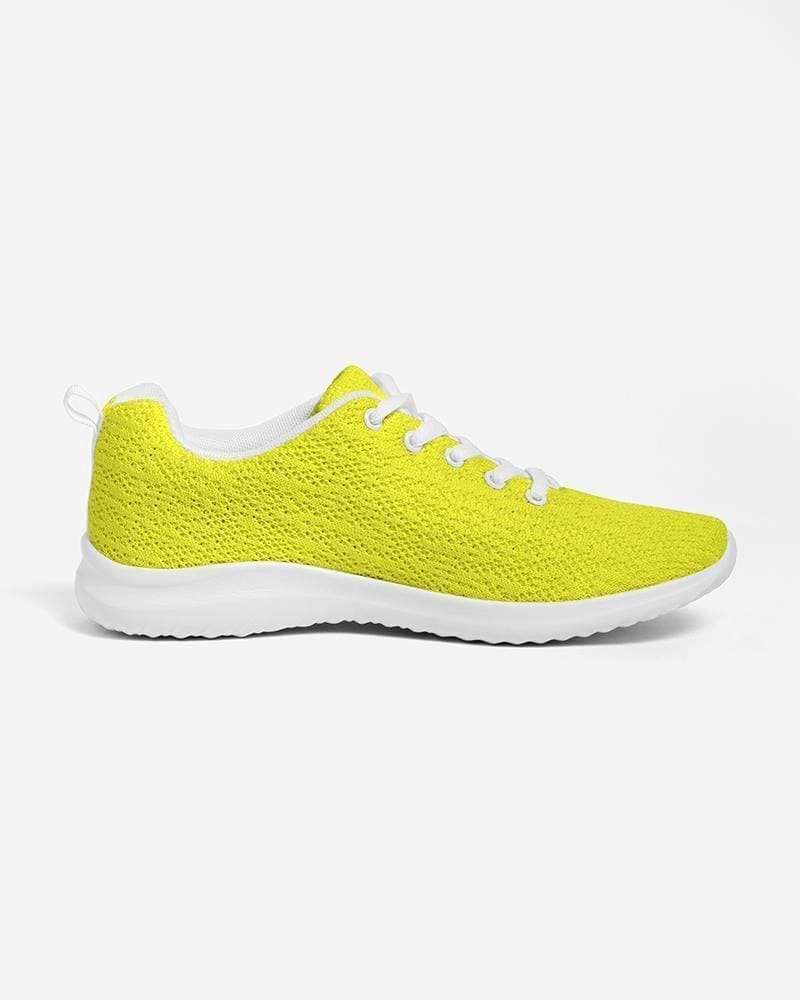 Womens Sneakers - Yellow Canvas Sports Shoes / Running