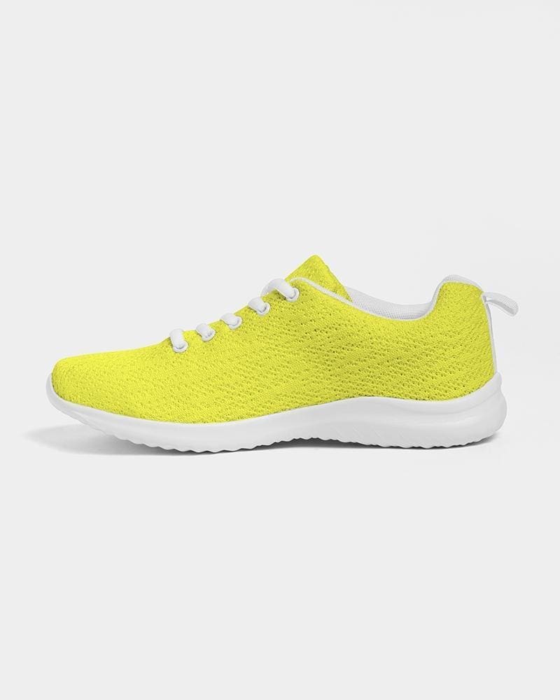 Womens Sneakers - Yellow Canvas Sports Shoes / Running