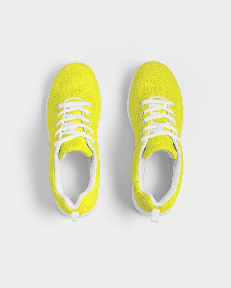 Womens Sneakers - Yellow Canvas Sports Shoes / Running