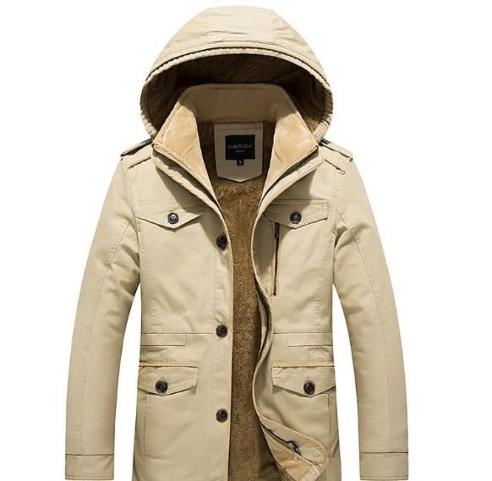 Mens Hooded Military Style Coat - Horizon Bliss