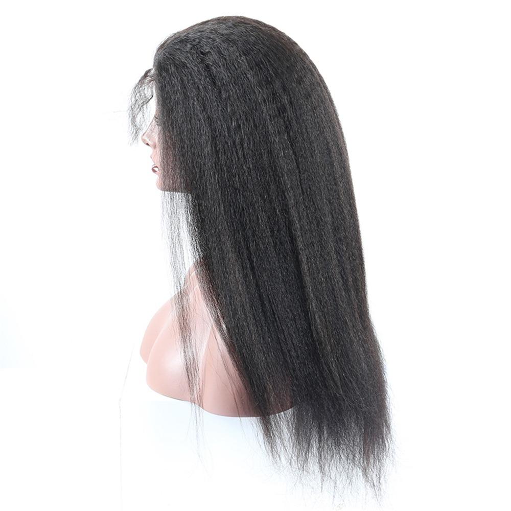 13x4 HD Transparent Lace Frontal Kinky Straight Human Hair Wigs 200% D - Horizon Bliss