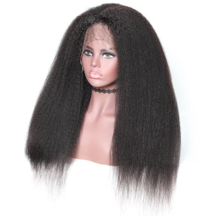 Kinky Straight 13x6 Transparent Lace Frontal Brazilian Human Hair Wigs - Horizon Bliss