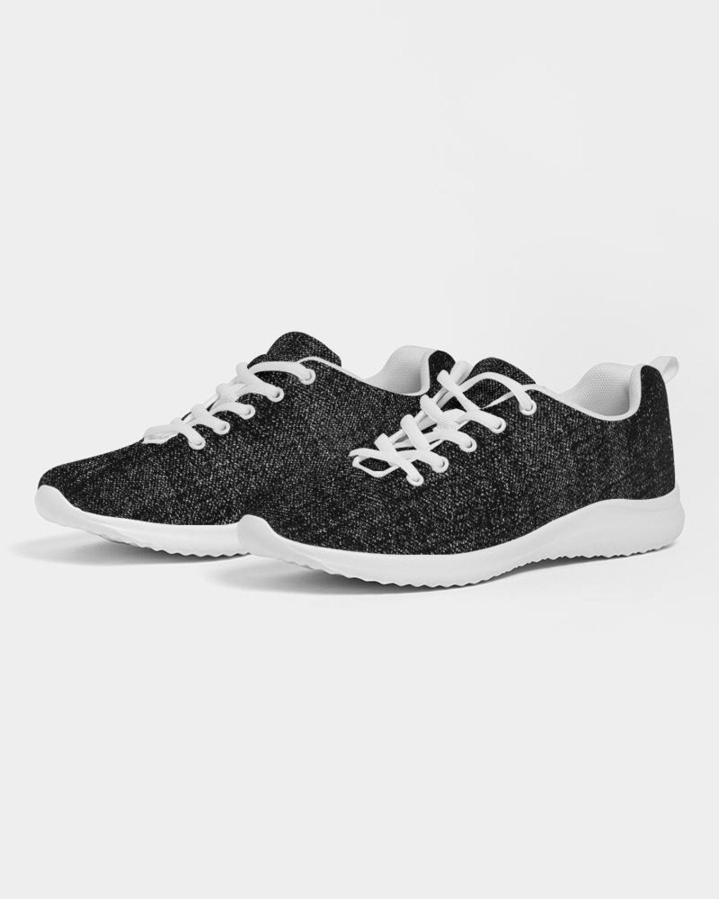 Womens Sneakers - Black And White Canvas Sports Shoes / Running - Horizon Bliss