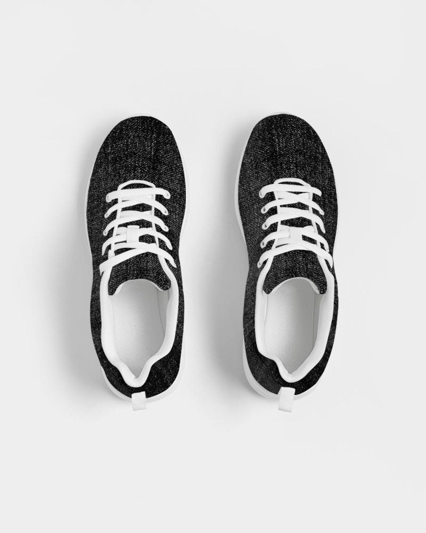 Womens Sneakers - Black And White Canvas Sports Shoes / Running - Horizon Bliss