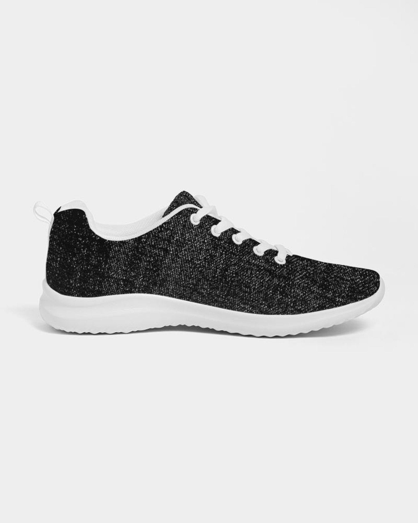 Womens Sneakers - Black And White Canvas Sports Shoes / Running - Horizon Bliss