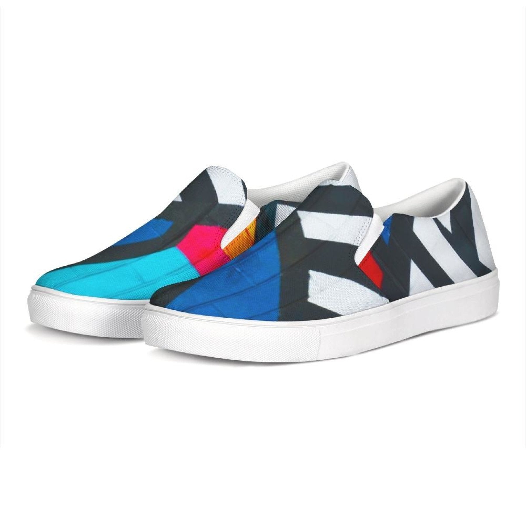 Womens Sneakers - Multicolor Low Top Slip-on Canvas Sports Shoes - - Horizon Bliss