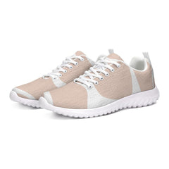 Womens Sneakers - Pink & White Low Top Canvas Running Shoes - Horizon Bliss