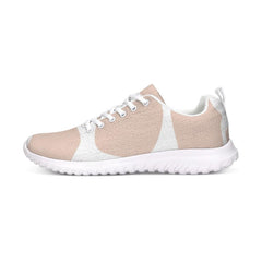 Womens Sneakers - Pink & White Low Top Canvas Running Shoes - Horizon Bliss