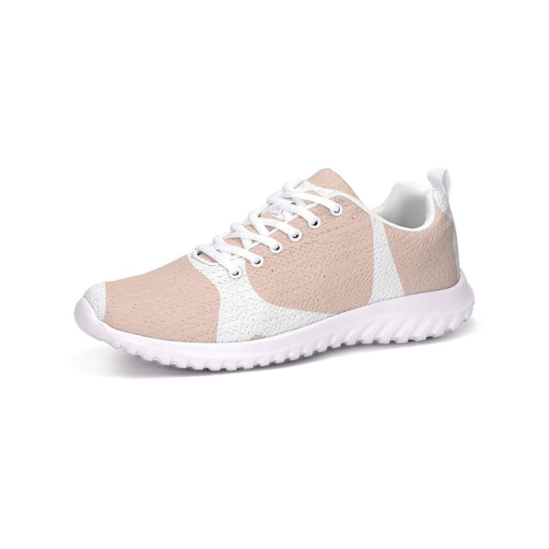 Womens Sneakers - Pink & White Low Top Canvas Running Shoes - Horizon Bliss