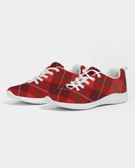 Womens Sneakers - Red Plaid Canvas Sports Shoes / Running - Horizon Bliss