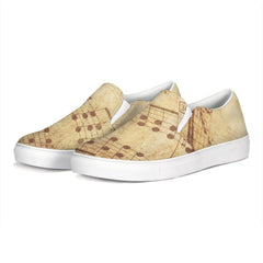 Womens Sneakers - Sheet Music Print Slip-on Canvas Shoes / Slip-on - Horizon Bliss