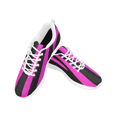 Womens Sneakers, Black And Purple Stripe Running Shoes - Horizon Bliss