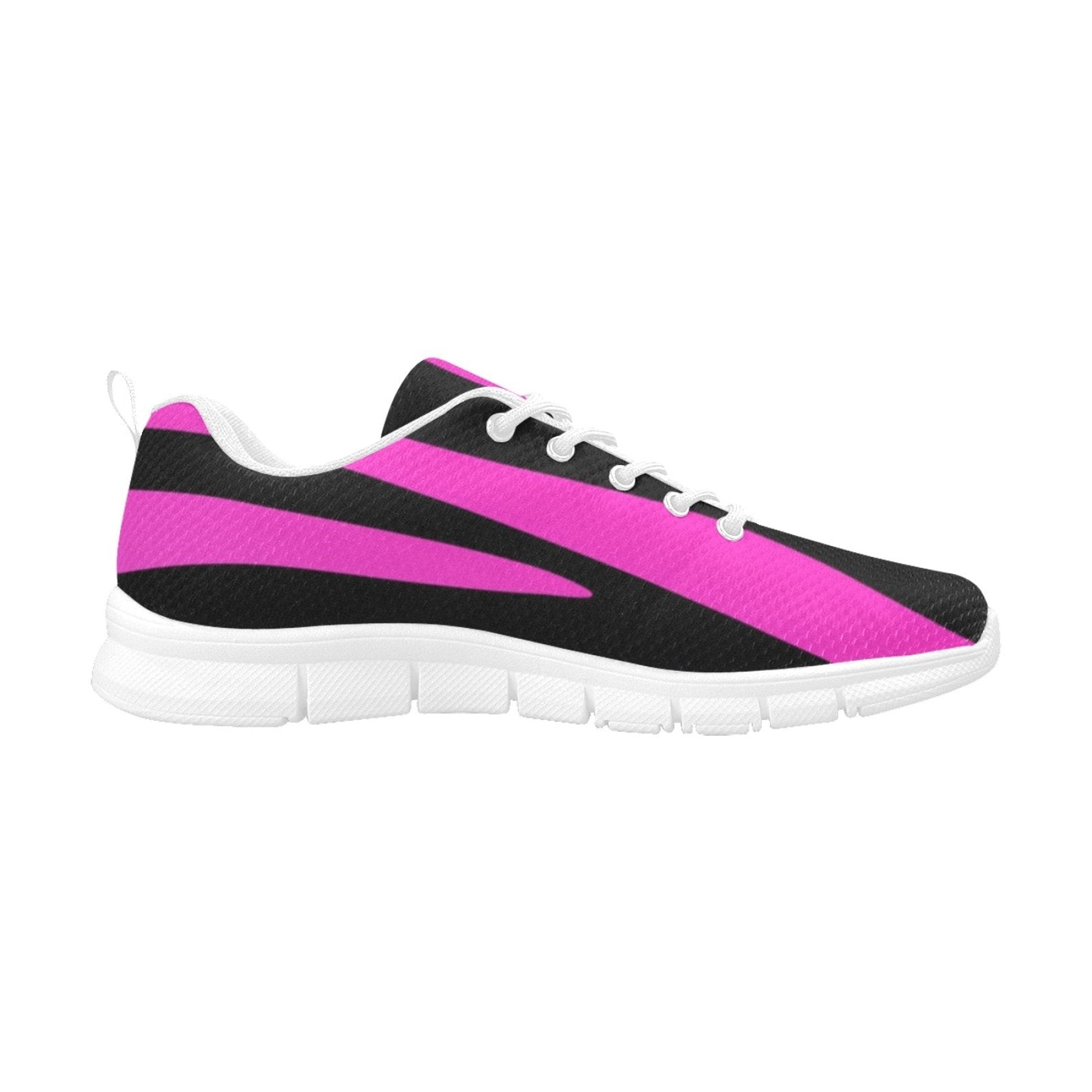 Womens Sneakers, Black And Purple Stripe Running Shoes - Horizon Bliss