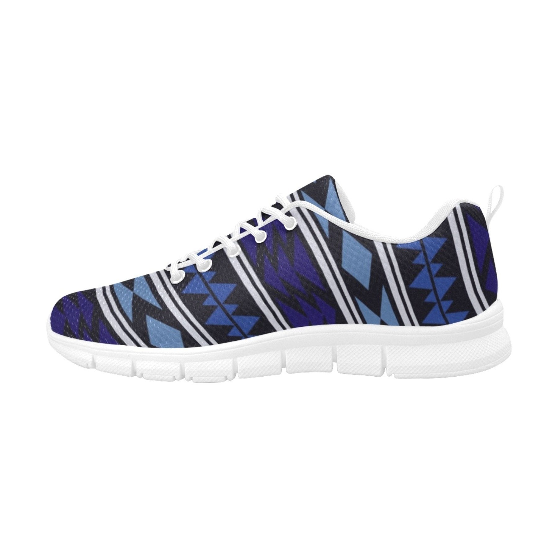 Womens Sneakers, Blue Horizon Aztec Print Running Shoes - Horizon Bliss