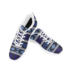 Womens Sneakers, Blue Horizon Aztec Print Running Shoes - Horizon Bliss